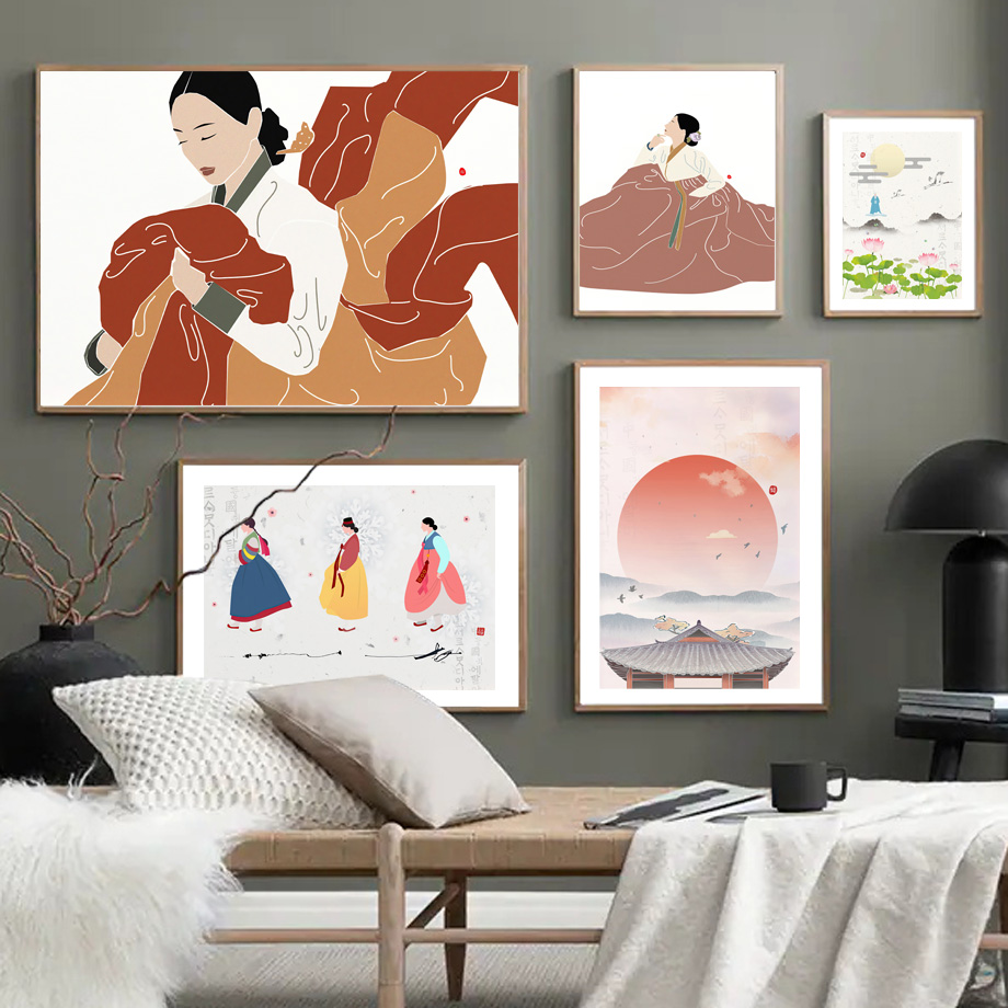 Modern Korean Lifestyle - Koreanischer Stil Boho Hanbok Mädchen Asiatische